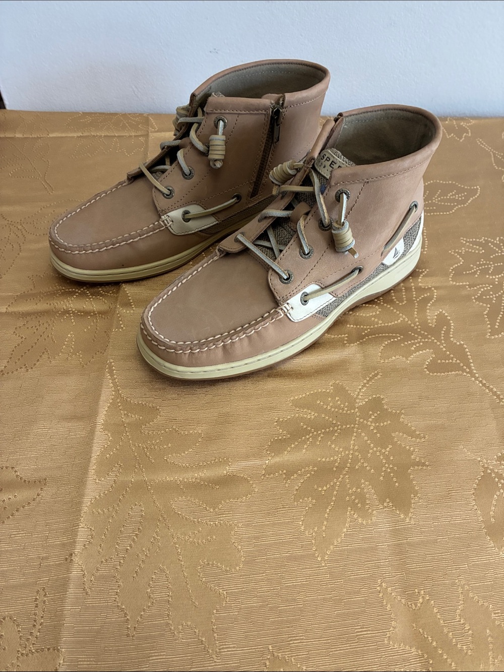 Sperry Tan Leather Chukka-Style Boat Shoes
